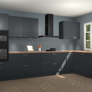 Onyxgrijze keuken Graz 72587