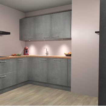 Beton Parelgrijs keuken Noorwegen 45397