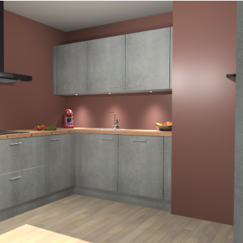 Beton Parelgrijs keuken Noorwegen 45400