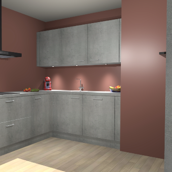 Beton Parelgrijs keuken Noorwegen 45723