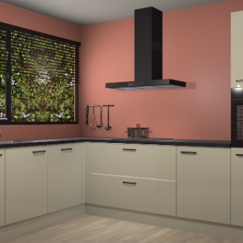 Magnolia hoogglans keuken Rhodos 55624