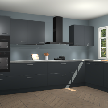 Onyxgrijze keuken Graz 72612