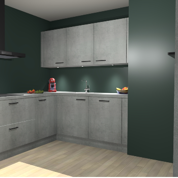 Beton Parelgrijs keuken Noorwegen 45733