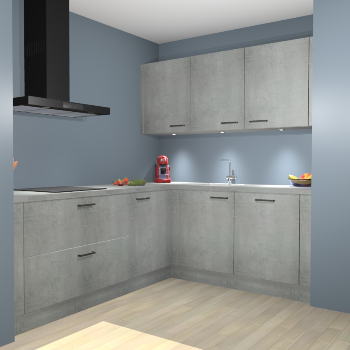 Beton Parelgrijs keuken Noorwegen 45738