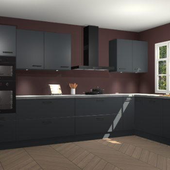 Onyxgrijze keuken Graz 72615