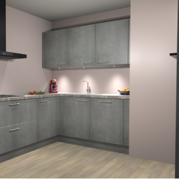 Beton Parelgrijs keuken Noorwegen 45720