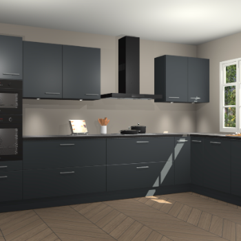 Onyxgrijze keuken Graz 72668