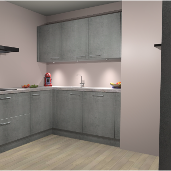 Beton Parelgrijs keuken Noorwegen 45721