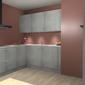 Beton Parelgrijs keuken Noorwegen 45726