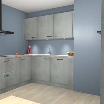 Beton Parelgrijs keuken Noorwegen 45741