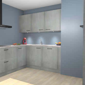 Beton Parelgrijs keuken Noorwegen 45740