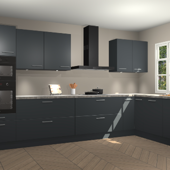 Onyxgrijze keuken Graz 72704