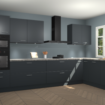 Onyxgrijze keuken Graz 72705