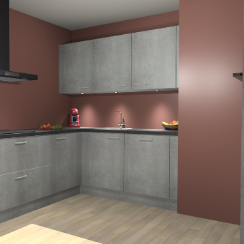 Beton Parelgrijs keuken Noorwegen 45727