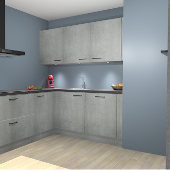 Beton Parelgrijs keuken Noorwegen 45742