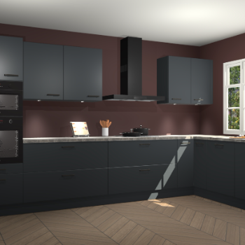 Onyxgrijze keuken Graz 72708