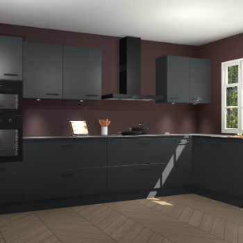 Onyxgrijze keuken Graz 72739