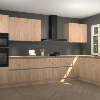 Madera natuur greeploze keuken Graz 72762