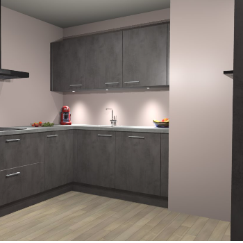 Beton Antraciet keuken Noorwegen 45858