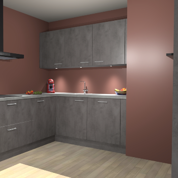 Beton Antraciet keuken Noorwegen 45866