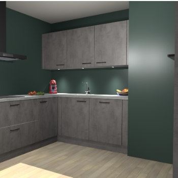 Beton Antraciet keuken Noorwegen 45878