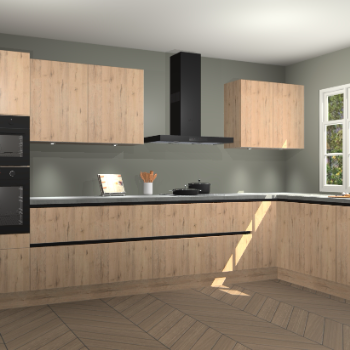 Madera natuur greeploze keuken Graz 72830