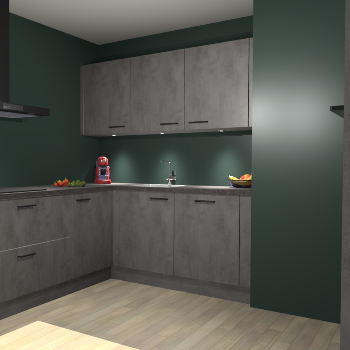 Beton Antraciet keuken Noorwegen 45879