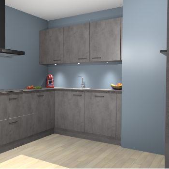 Beton Antraciet keuken Noorwegen 45886