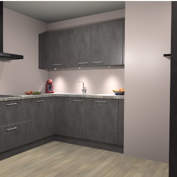 Beton Antraciet keuken Noorwegen 45860