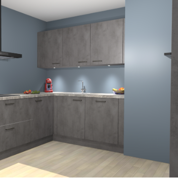 Beton Antraciet keuken Noorwegen 45888