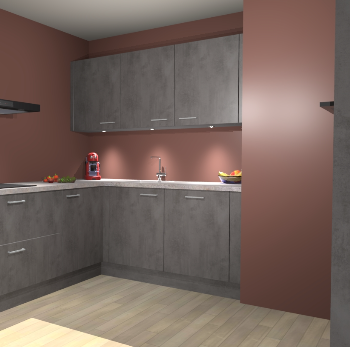 Beton Antraciet keuken Noorwegen 45870