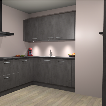 Beton Antraciet keuken Noorwegen 45863