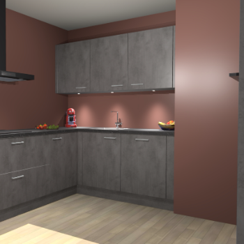 Beton Antraciet keuken Noorwegen 45871