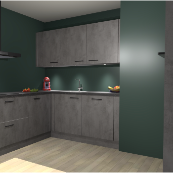 Beton Antraciet keuken Noorwegen 45884