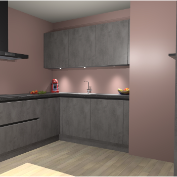 Beton Antraciet greeploze keuken Noorwegen 45900