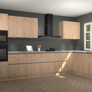 Madera natuur greeploze keuken Graz 72851