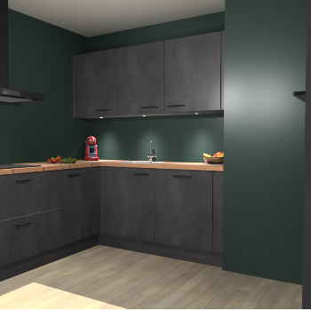 Beton Zwarte keuken Noorwegen 45410