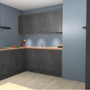 Beton Zwarte keuken Noorwegen 45413