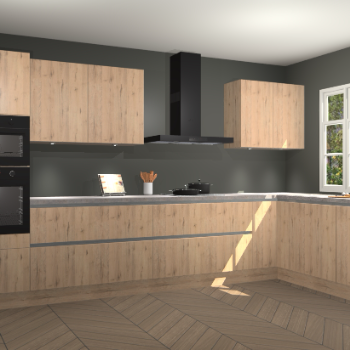 Madera natuur greeploze keuken Graz 72869