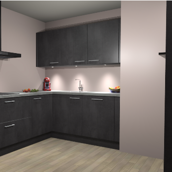 Beton Zwarte keuken Noorwegen 46041