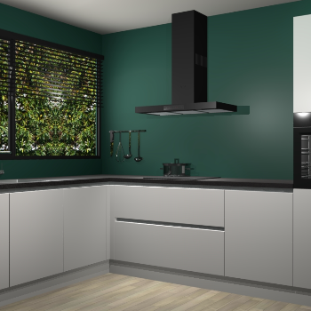 Zijdegrijze greeploze keuken Rhodos 54536