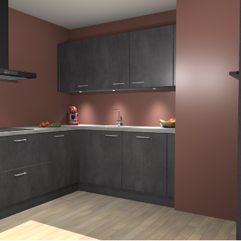 Beton Zwarte keuken Noorwegen 46049