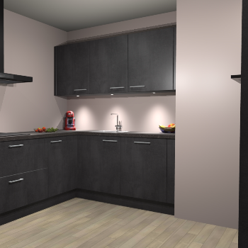 Beton Zwarte keuken Noorwegen 46043