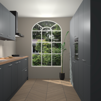 Onyxgrijze keuken Dawei 89076