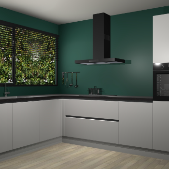 Zijdegrijze greeploze keuken Rhodos 54540