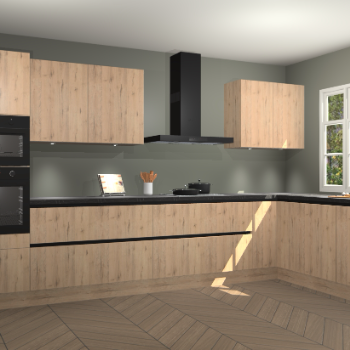 Madera natuur greeploze keuken Graz 72910