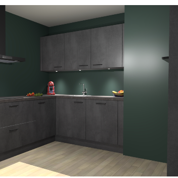 Beton Zwarte keuken Noorwegen 46089