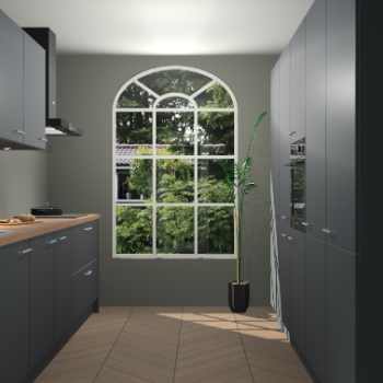 Onyxgrijze keuken Dawei 89077