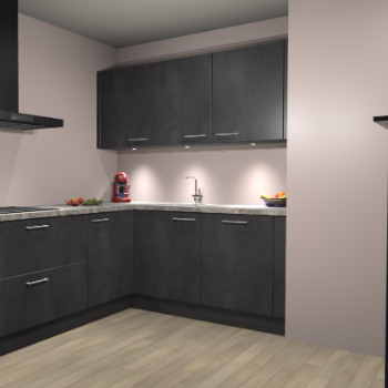 Beton Zwarte keuken Noorwegen 46044