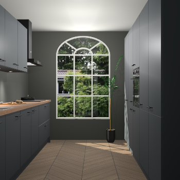 Onyxgrijze keuken Dawei 89079